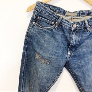 Acne Storlek Skinny Faded Blue Jeans Sz28